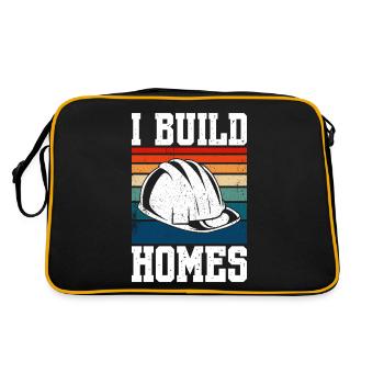 I Construction de maisons Travailleur en construction - Sac Retro - noir/or - Dos