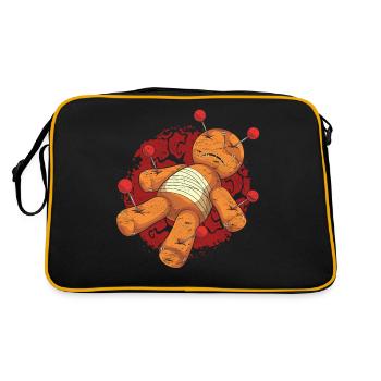 Zauberei Voodoo Zauber Hexe Geschenk Voodoo Puppe - Retro Tasche - Schwarz/Gold - Hinten