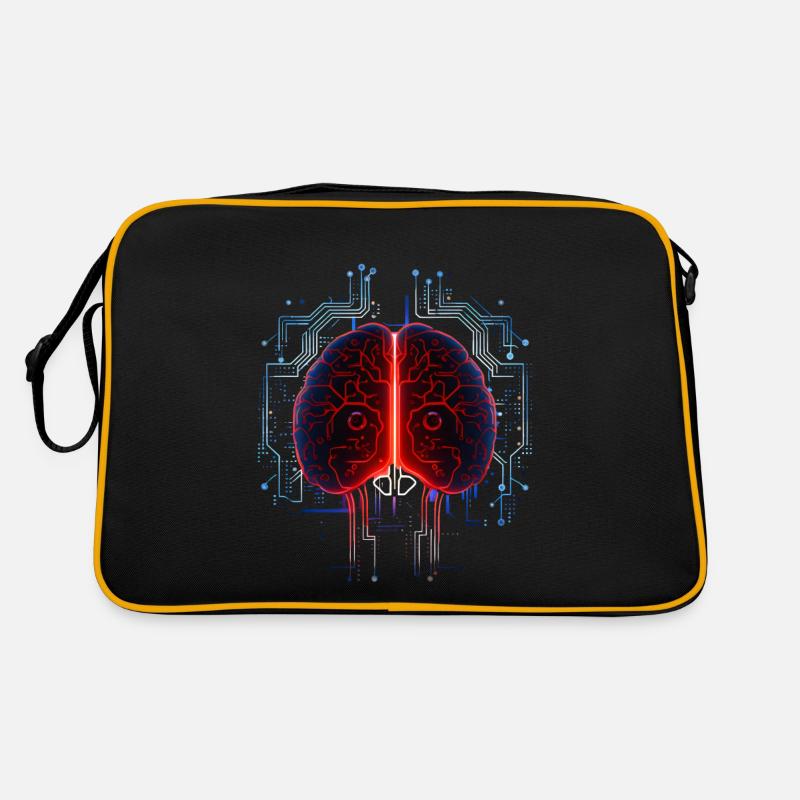 AI Brain Machine Learning Deep Artificial Retro Bag