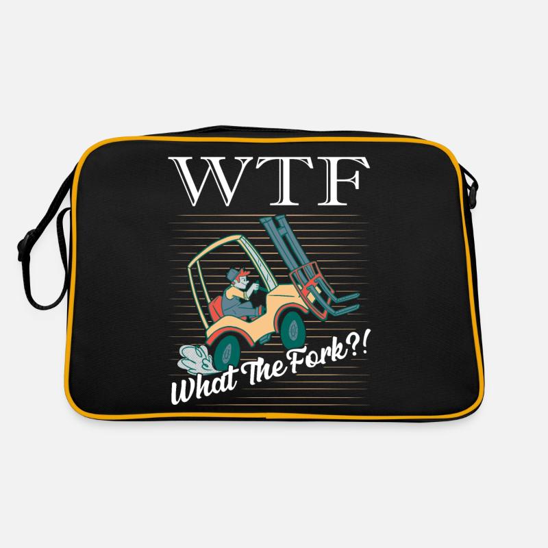 WTF What The Fork!? Forklift Forklifter Driver Retro Bag