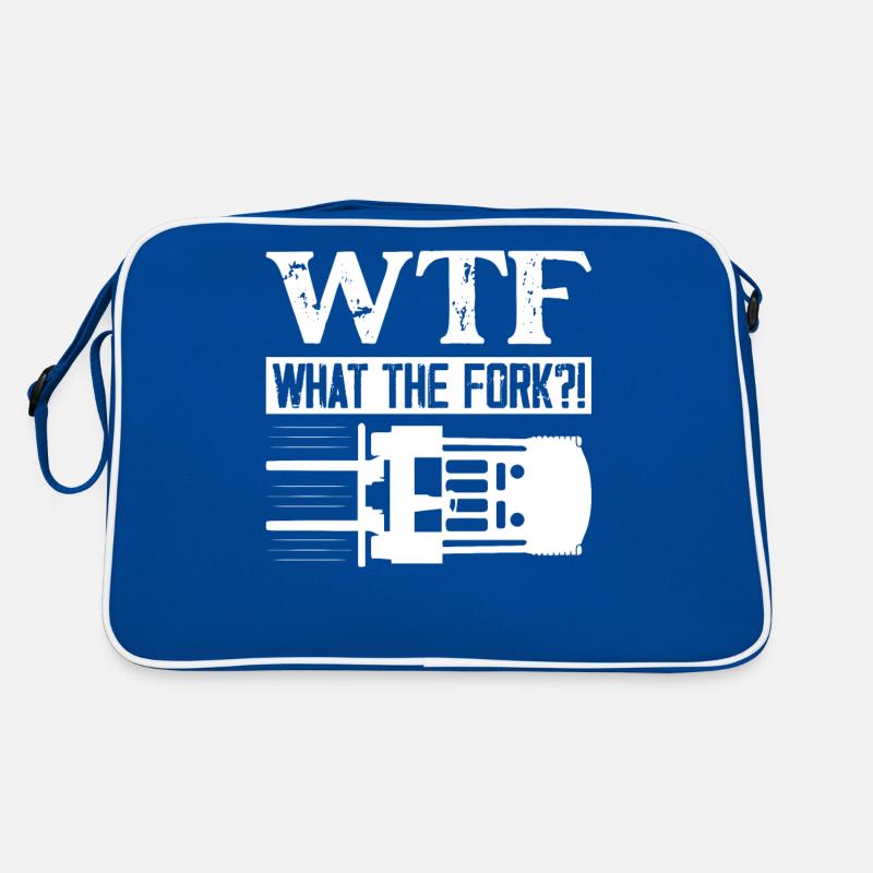 WTF What The Fork!? Forklift Forklifter Operator Retro Tasche