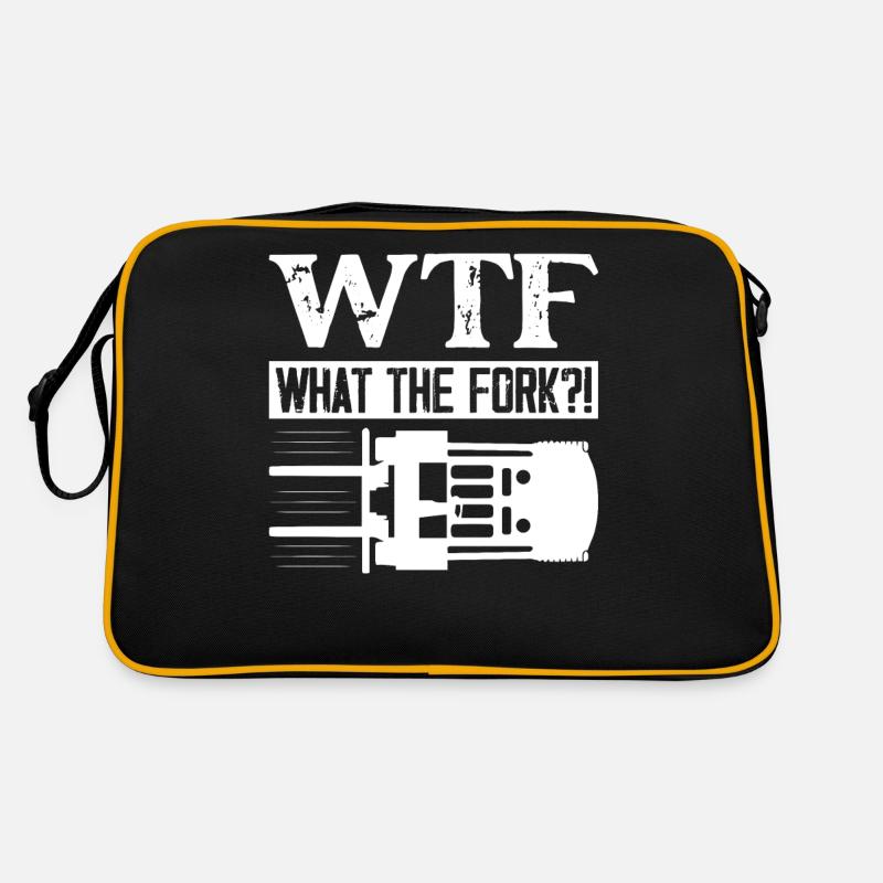 WTF What The Fork!? Forklift Forklifter Operator Retro Bag