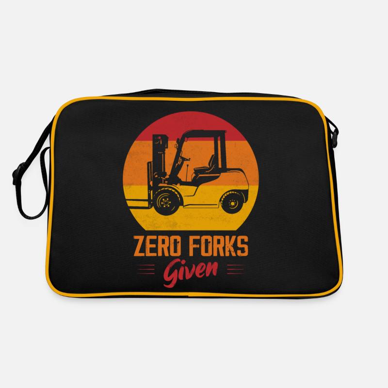 Zero Forks Given Forklift Forklifter Driver Retro Tasche