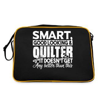 Quilting Smart Good Looking Quilter - Retro Bag - black/gold - Back