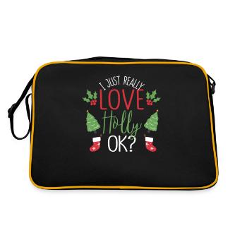 J’aime vraiment Holly, d’accord? Drôle - Sac Retro - noir/or - Dos
