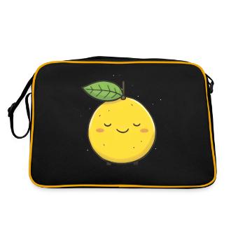 Lemon Funny Cute Lemon Summer Citrus Fruit Lovers - Retro Bag - black/gold - Back