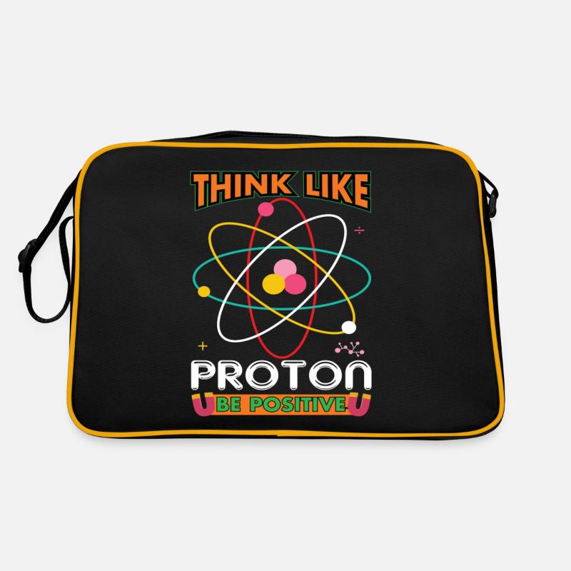 Pensez comme proton Soyez positif Sac Retro