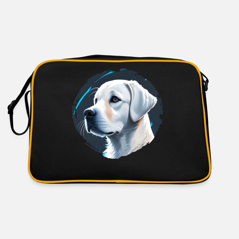 White Labrador Retriever Dog Retro Bag