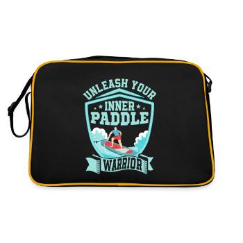 Unleash Your Inner Paddle Warrior Stand Up Paddle - Retro Bag - black/gold - Back