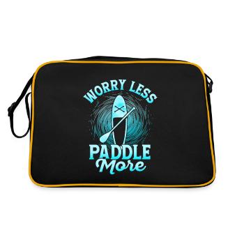 Souciez-vous moins de pagaie plus de planche à pagaie debout - Sac Retro - noir/or - Dos