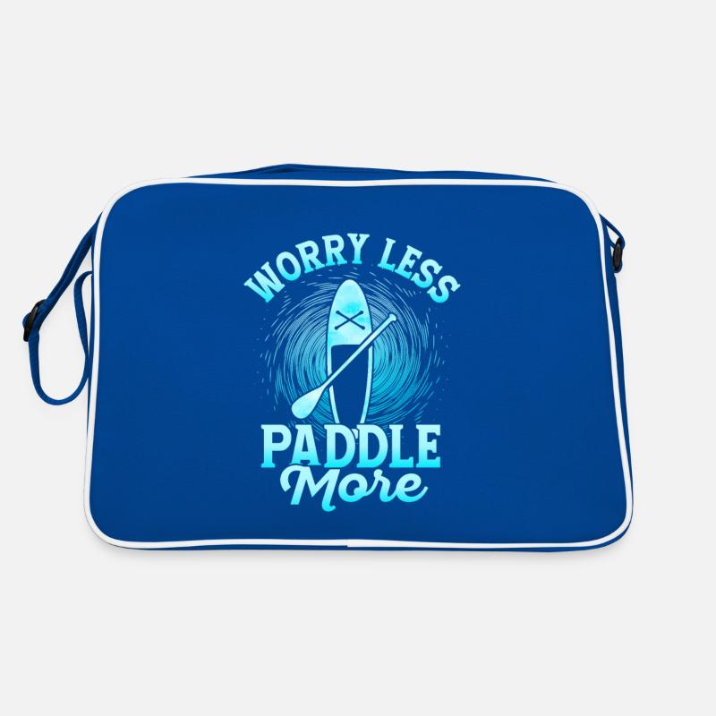 Worry Less Paddle More Stand Up Paddling Board Retro Tasche