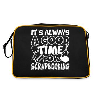 Scrapbook Good Time For Scrapbooking - Retro Bag - black/gold - Back