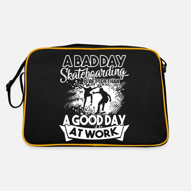 Skateboarding A Bad Day Skateboarding Is Better Retro Bag