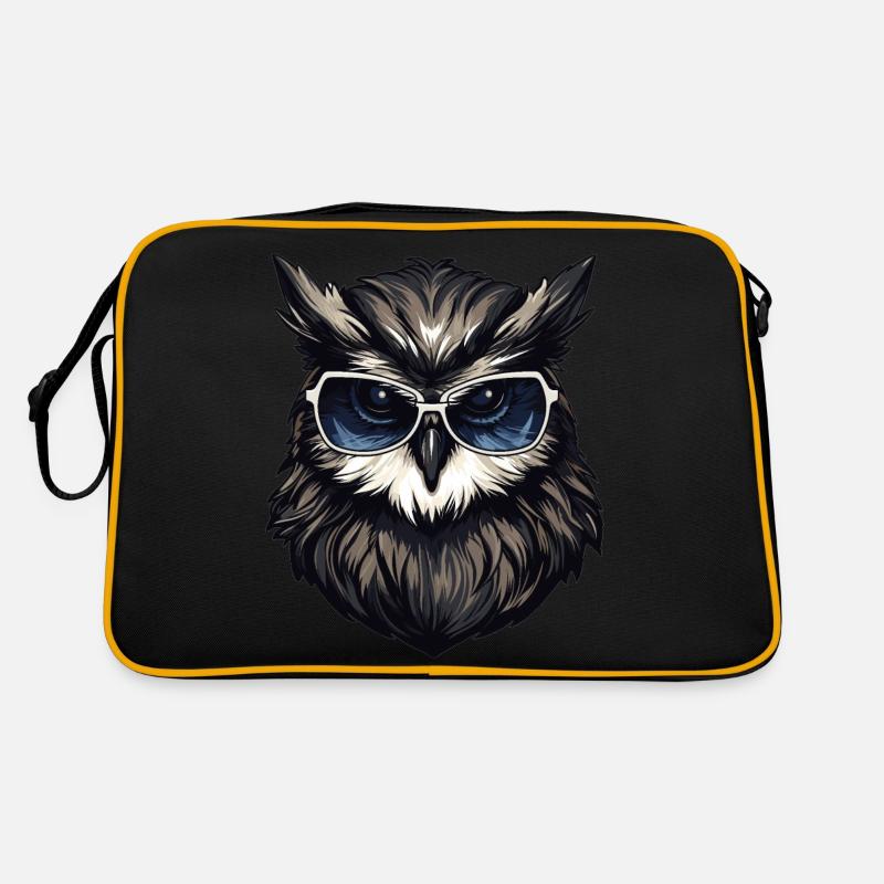 Eule mit Sonnenbrille Retro Tasche