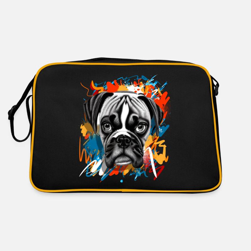 Boxer Dog Retro Bag