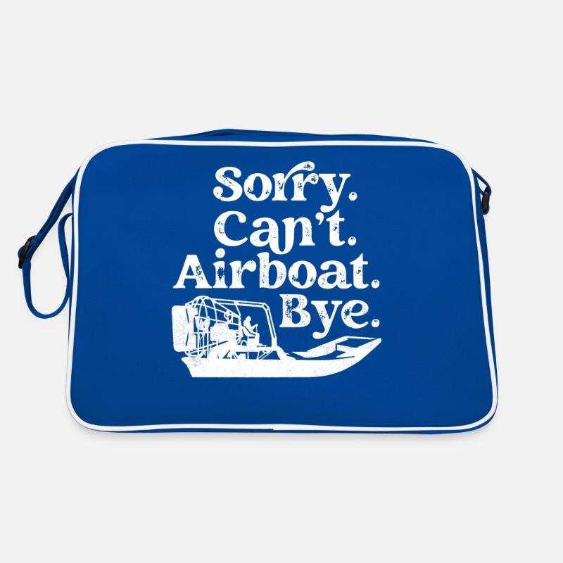 Sorry. Can't. Airboat. Bye. Hydroplane Propeller S Retro Tasche