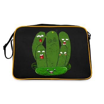 Cornichon aux légumes Cornichon Drôle de cadeau Concombre - Sac Retro - noir/or - Dos