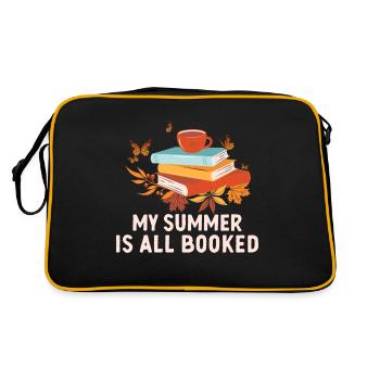 My summer is fully booked Summer reading now - Retro Bag - black/gold - Back