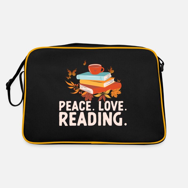 Peace Love Reading Book Lover Summer Reading Sac Retro