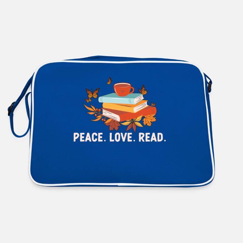 Peace Love Reading Book Lover Summer Reading Sac Retro
