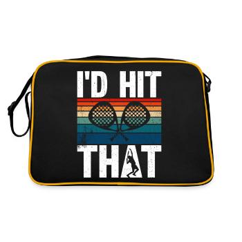 I'd Hit That Paddle Tennis - Retro Tasche - Schwarz/Gold - Hinten