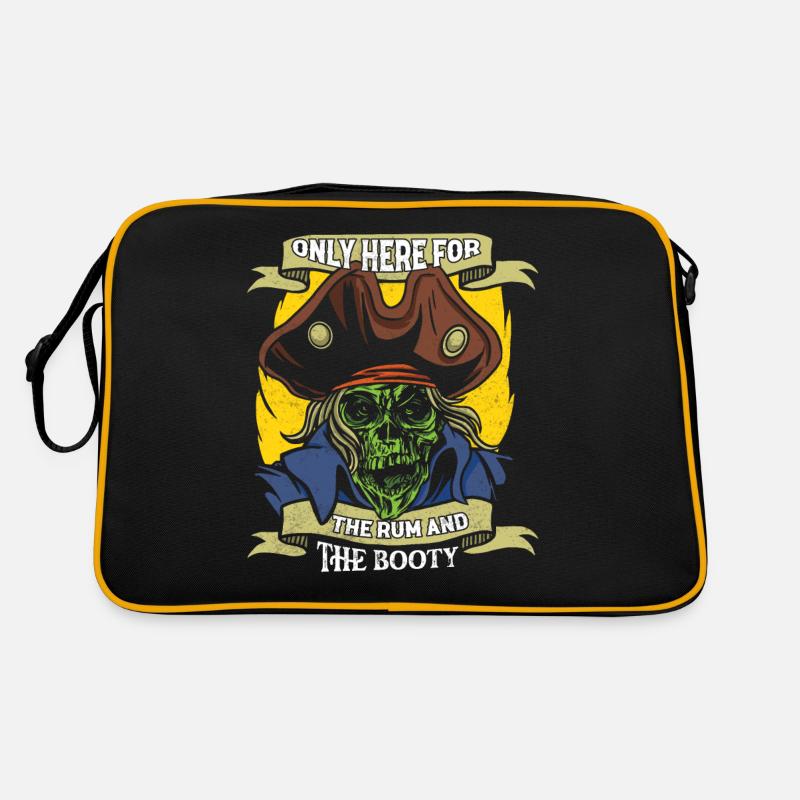 Only Here For The Rum And The Booty Alcohol Drinki Retro Tasche