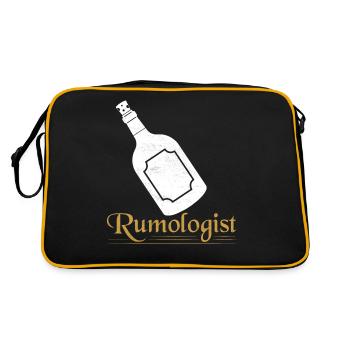 Rumologist Rum Caribbean Alcohol - Retro Tasche - Schwarz/Gold - Hinten