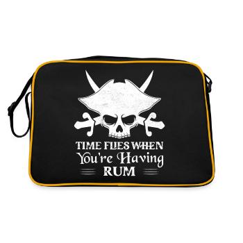 Le temps passe vite quand vous buvez de l’alcool au rhum - Sac Retro - noir/or - Dos