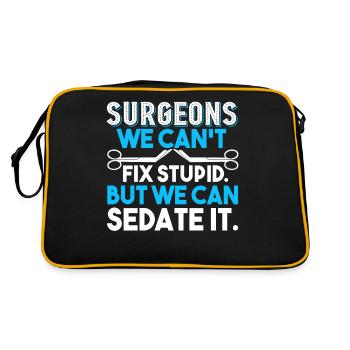 Surgeon Surgeon Can't Fix Stupid - Retro Bag - black/gold - Back