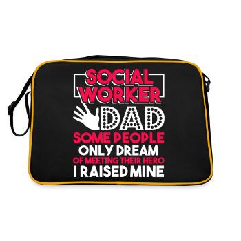 Social Worker Social Worker Dad - Retro Bag - black/gold - Back