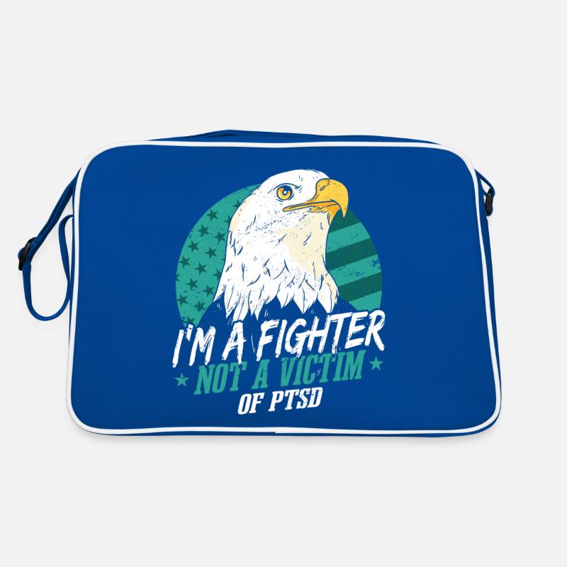 Ich bin ein Kämpfer | PTBS-Bewusstsein | PTBS-Krieger Retro Tasche