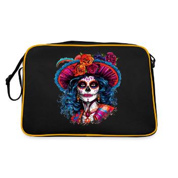 La Calavera Catrina, symbole du cycle de la vie - Sac Retro - noir/or - Dos