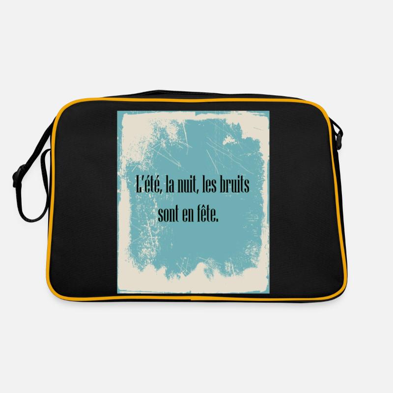 Sommer, nachts, Lärm sind festlich - Retro Tasche - Schwarz/Gold