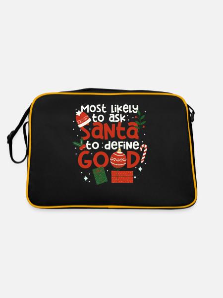 Most likely request to Santa Claus - Retro Bag - black/gold - Back
