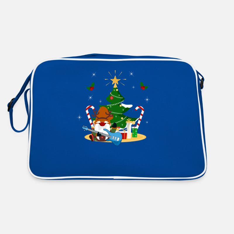 Bass Guitar Player Gnome Funny Christmas Tree Retro Bag