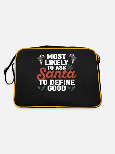 Most likely request to Santa Claus - Retro Bag - black/gold - Back