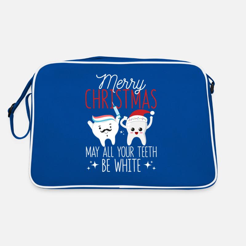 Merry Christmas May all your teeth be white Retro Bag