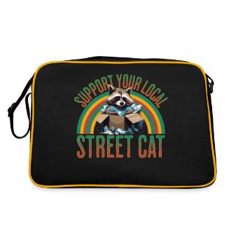 Soutenez votre chat de rue local - Sac Retro - noir/or - Dos