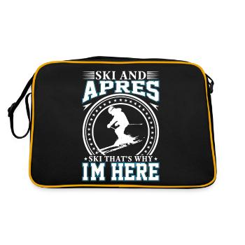 Ski et après-ski, c’est pour ça que je suis ici - Sac Retro - noir/or - Dos