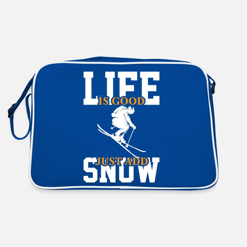 La vie est belle Il suffit d’ajouter de la neige Sac Retro