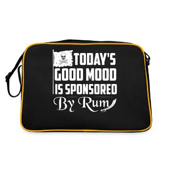 Today's Good Mood Is Sponsored By Rum Drinking Alc - Retro Tasche - Schwarz/Gold - Hinten