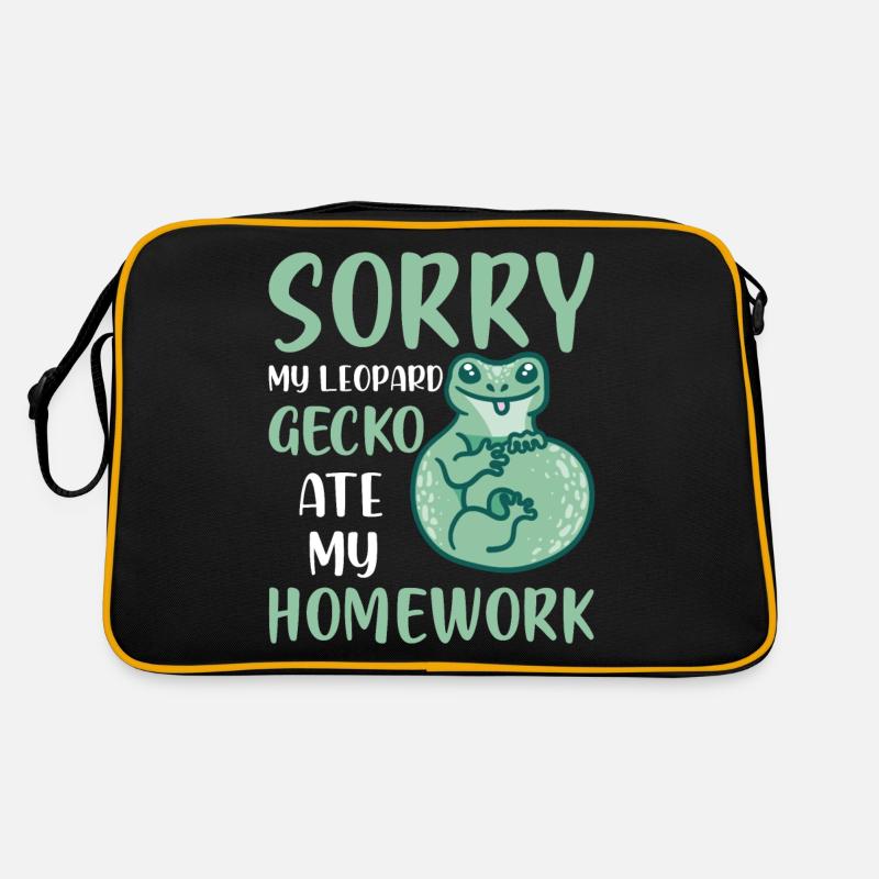 Désolé mon gecko léopard a mangé mes devoirs Lézard Amour Sac Retro