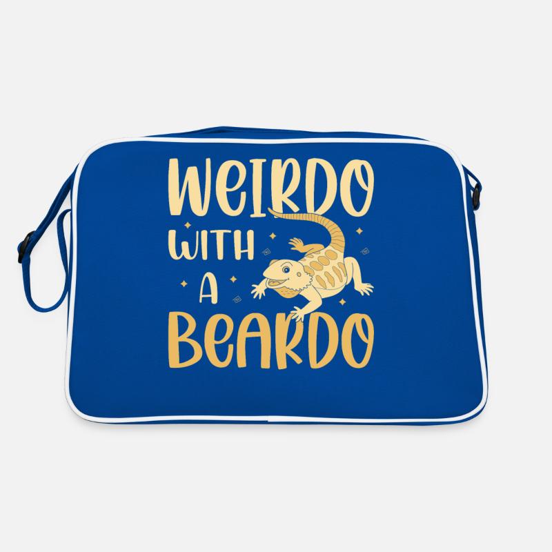 Weirdo With A Beardo Lizard Lover Reptile Retro Bag
