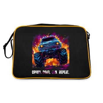 Truck Big Retro Race Dad Trucker Lover Jam Vintage - Sac Retro - noir/or - Dos