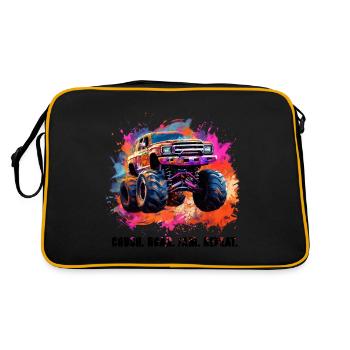 Truck Big Retro Race Dad Trucker Lover Jam Vintage - Sac Retro - noir/or - Dos