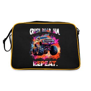 Truck Big Retro Race Dad Trucker Lover Jam Vintage - Sac Retro - noir/or - Dos