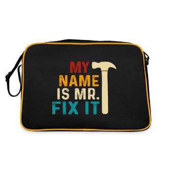 My name is Mr. Fix It - Retro Bag - black/gold - Back