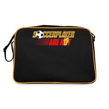 Soccerplayer are hot - Retro Tasche - Schwarz/Gold - Hinten