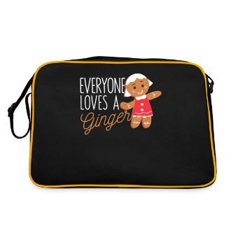 Tout le monde aime un joyeux Noël au gingembre - Sac Retro - noir/or - Dos