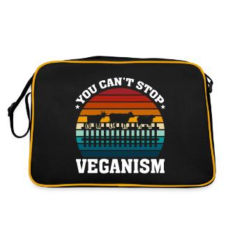 Vous ne pouvez pas arrêter le véganisme - Sac Retro - noir/or - Dos